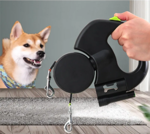 Dual retractable dog leash for two dogs — Knackfolk, image 2